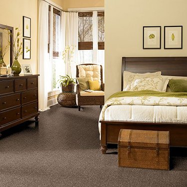 bedroom with Cleartouch PET polyester carpet